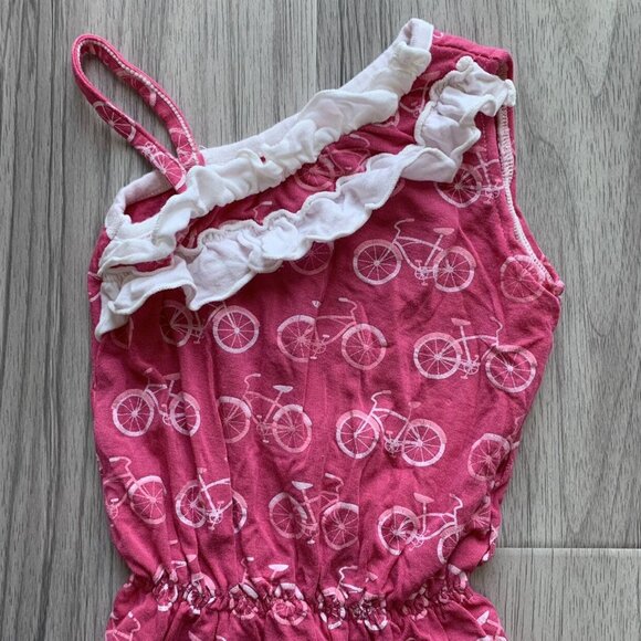 Kickee Pants Bicycles Diagonal Ruffle Romper - Picture 2 of 7